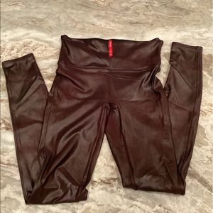 Spanx faux leather leggings small